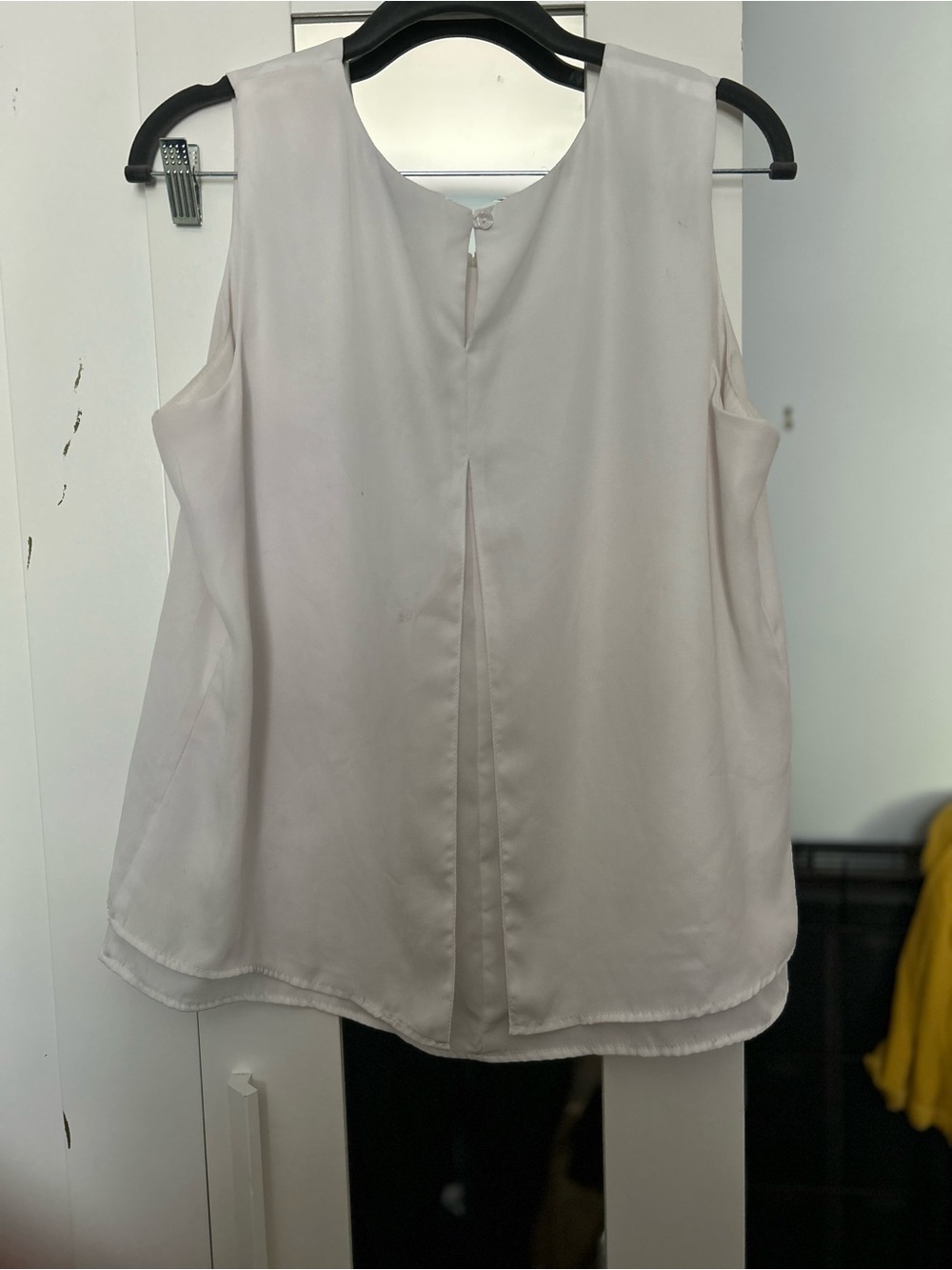 mandee Layered V-Neck Sleeveless Top - Cream - Picture 3 of 4